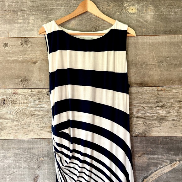 Soft Surroundings Vela Here's to‎ Infinity Maxi Dress XL Navy Stripe Nautical - Picture 5 of 13